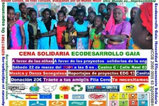 Cena Solidaria Ecodesarrollo Gaia