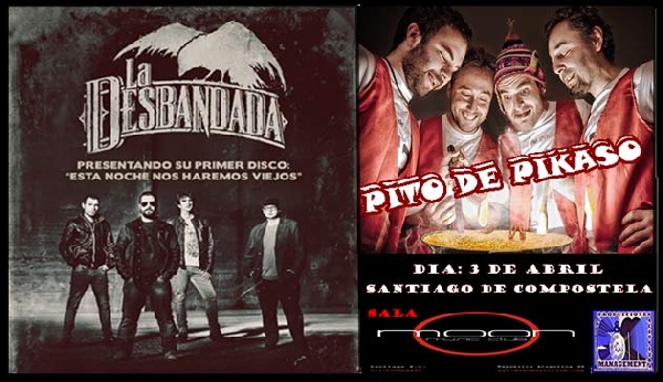 Concierto de La Desbandada y Pito de Pikaso en Santiago de Compostela