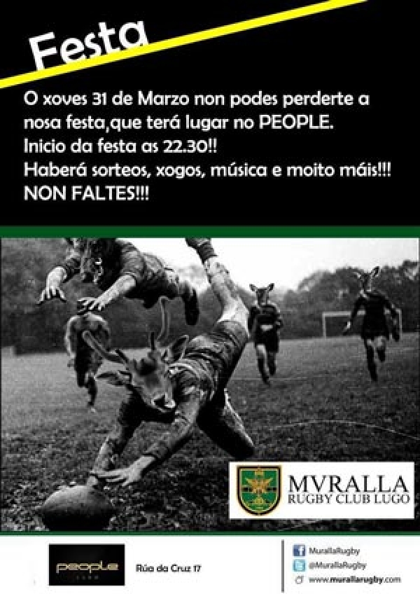 Fiesta Muralla Rugby Club en Lugo