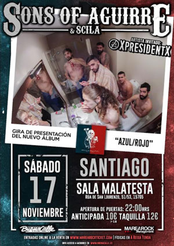 Concierto de Sons of AGUIRRE & Scila + Xpresidentex en Santiago de Compostela