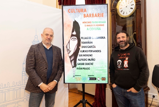 Presentación da gala benéfica 'Cultura contra a barbarie' na Coruña