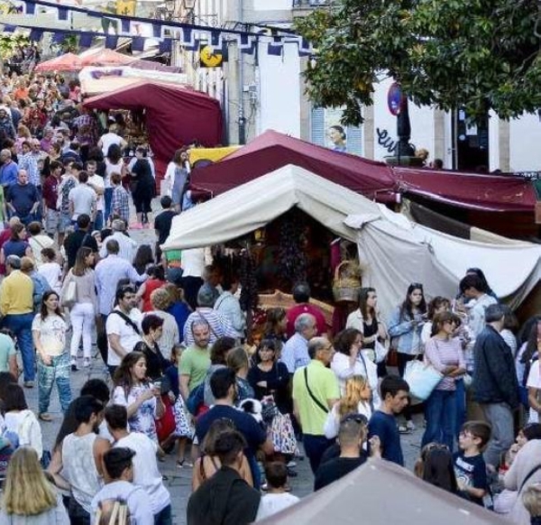 Imaxe da feria medieval da Coruña