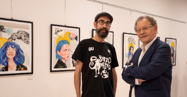 O deseñador Roberto Verino xunto ao artista Chinoski