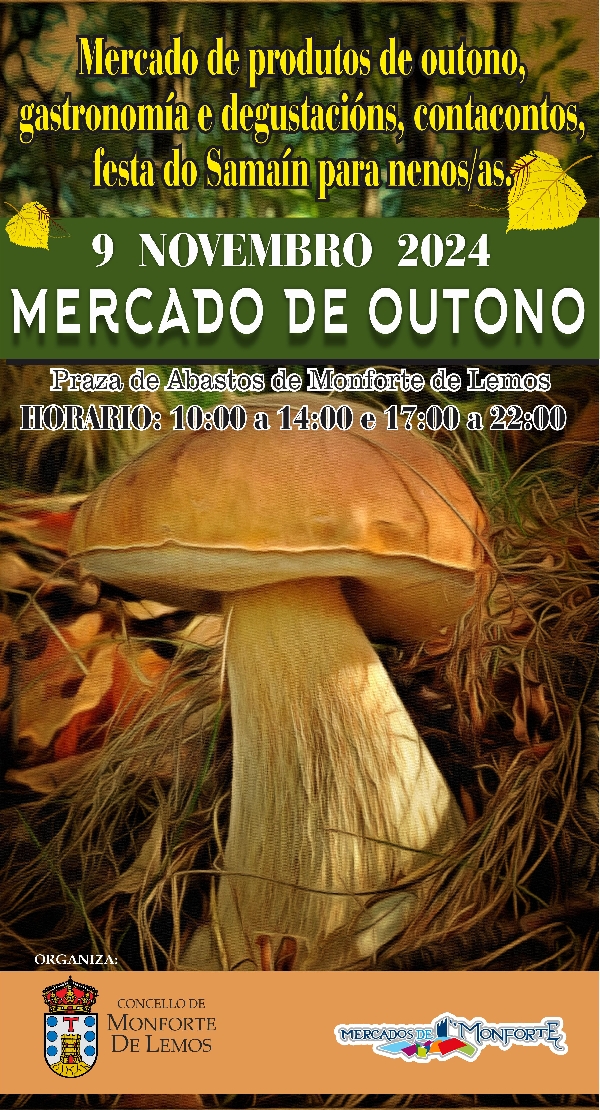 Cartel Mercado de Outono de Monforte 09-11-2024