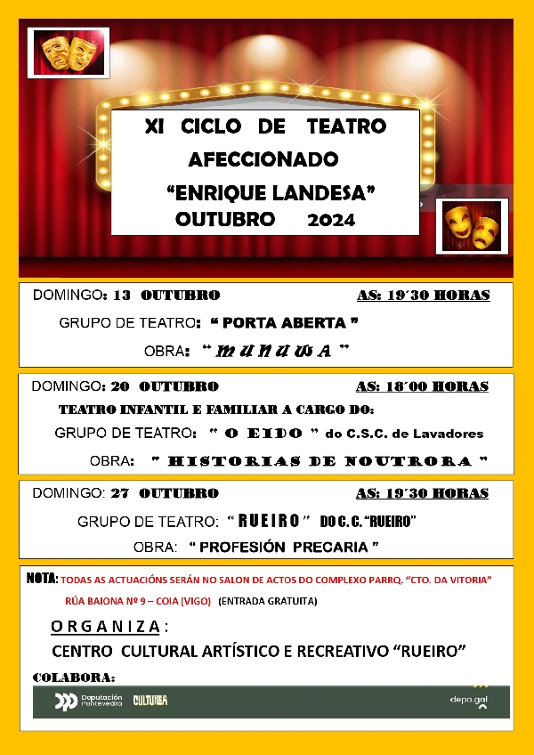 Cartel XI Ciclo de Teatro Afeccionado Enrique Landesa octubro 2024_page-0001