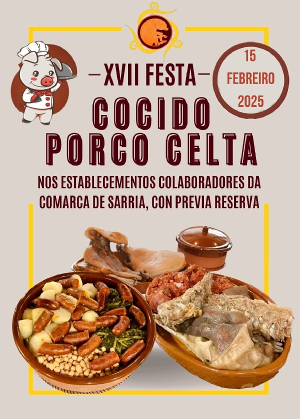 Cartel Cocido Porco Celta