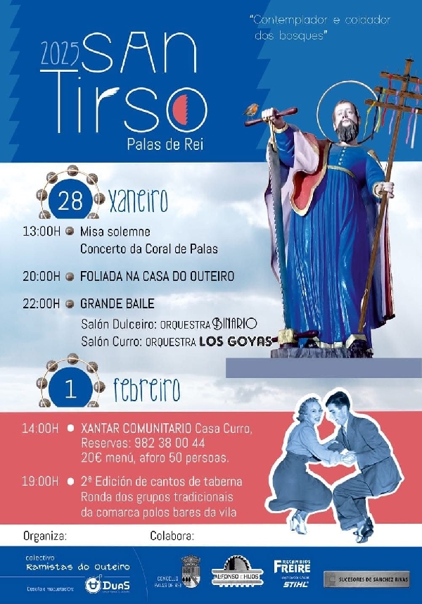 Cartel Festas San Tirso Palas de Rei