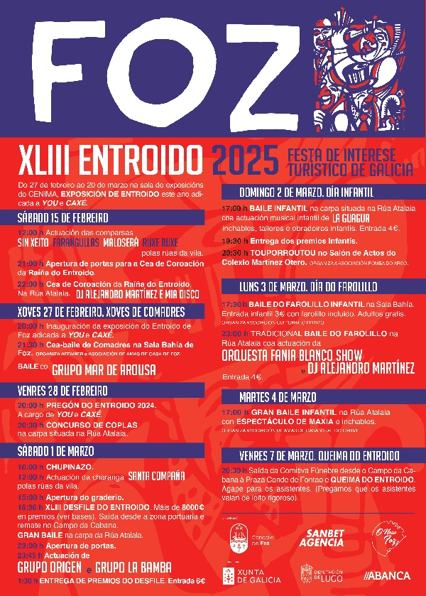 Cartel Entroido Foz 2025