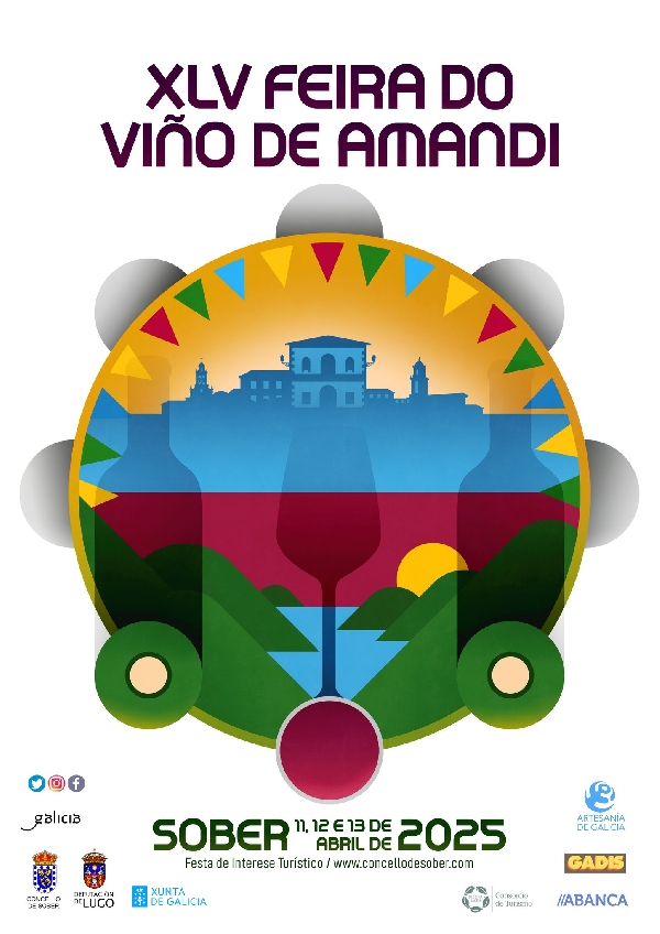 Cartel Feira do Viño de Amandi Sober 2025