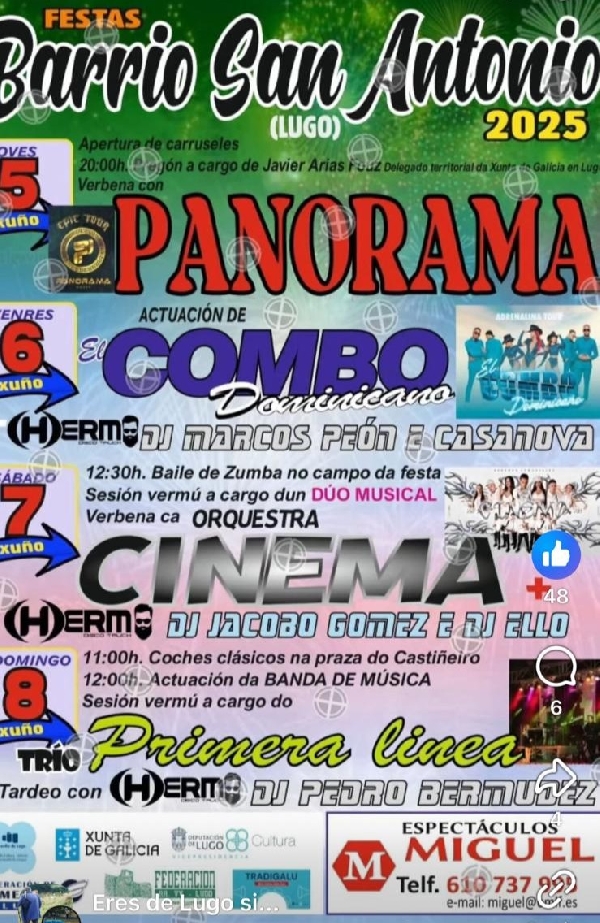 Cartel Festas Barrio San Antonio Lugo