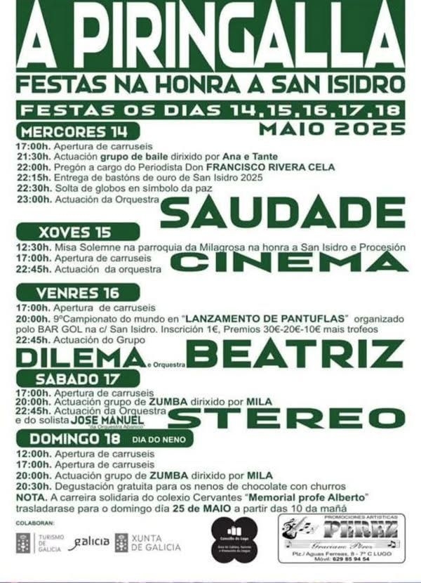 Cartel Fiestas A Piringalla 2025