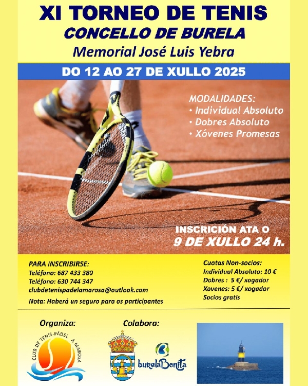XI Torneo de Tenis Concello de Burela – Memorial Jose Luis Yebra