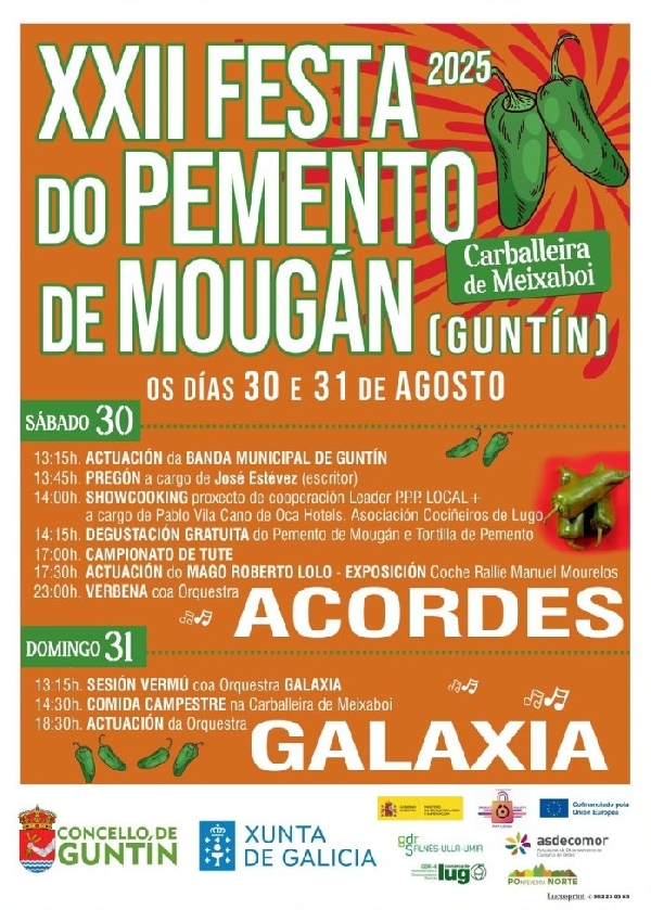 Cartel festa do pemento de Mougan 25