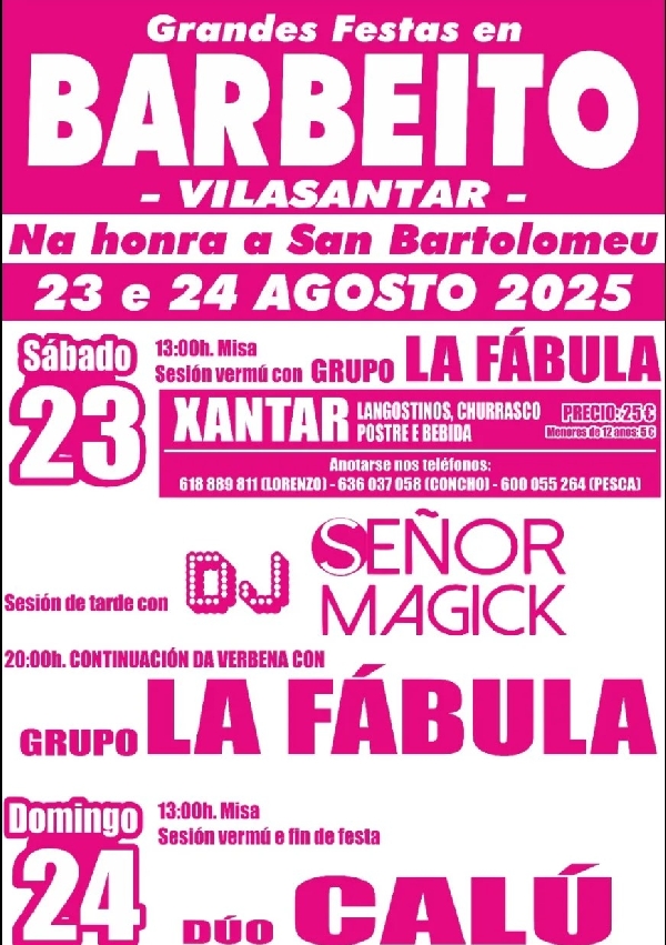 VILASANTAR fiestas barbeito