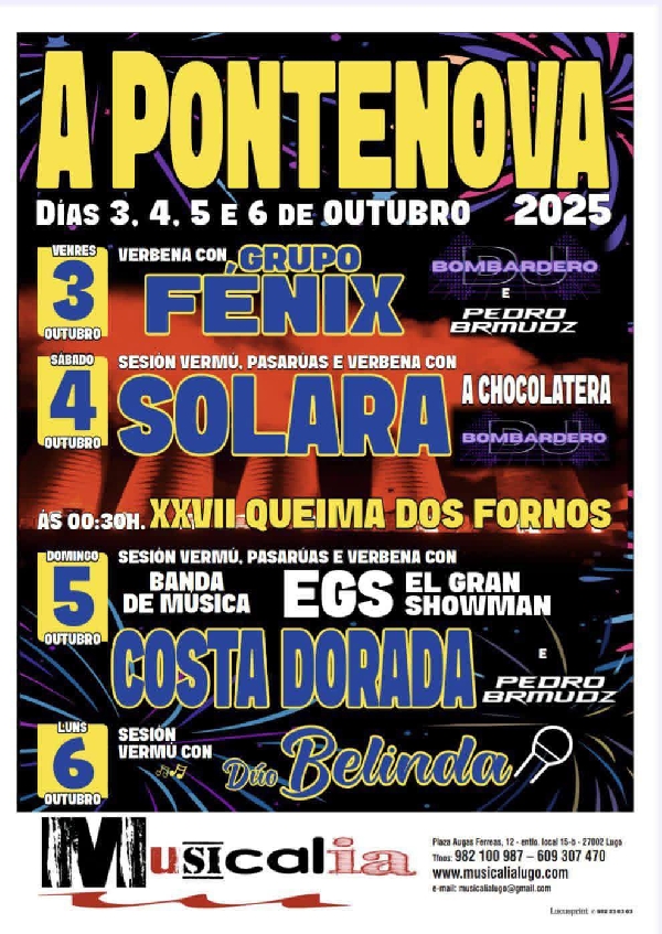 Pontenova festas 2025 cartel