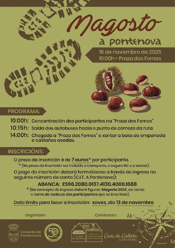 Pontenova magosto ruta sendeirismo 2025