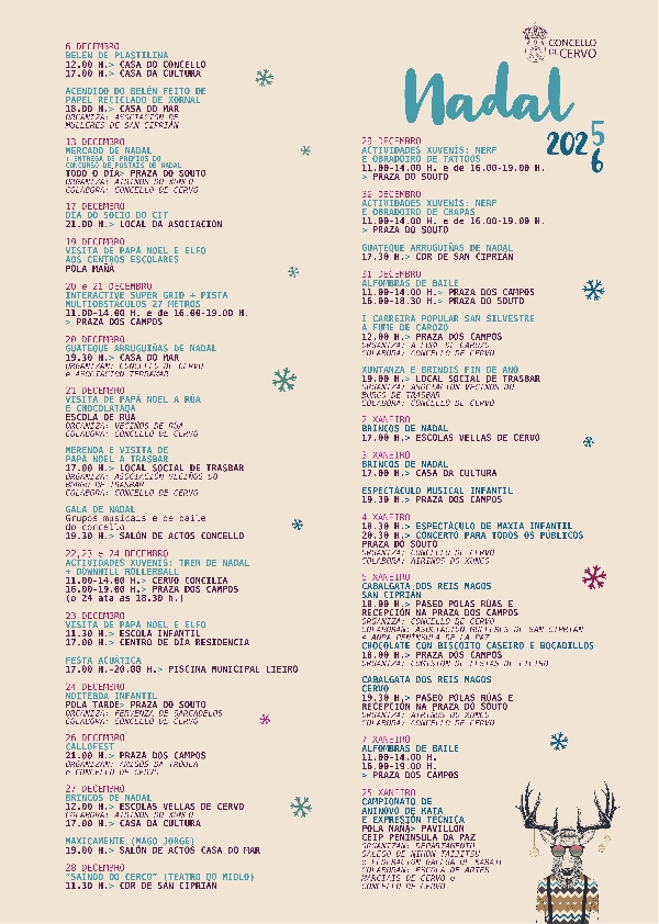 Cervo Programacion Nadal 2025