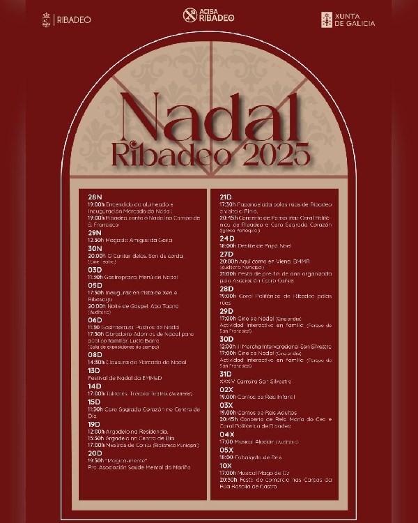 Ribadeo programacion 2025 nadal