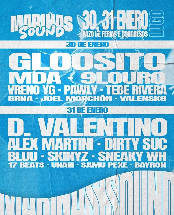 Cartel Mariñas sound lugo