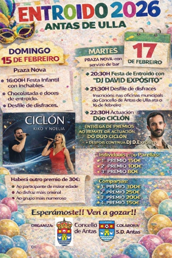 Cartel Entroido Antas de Ulla 2026