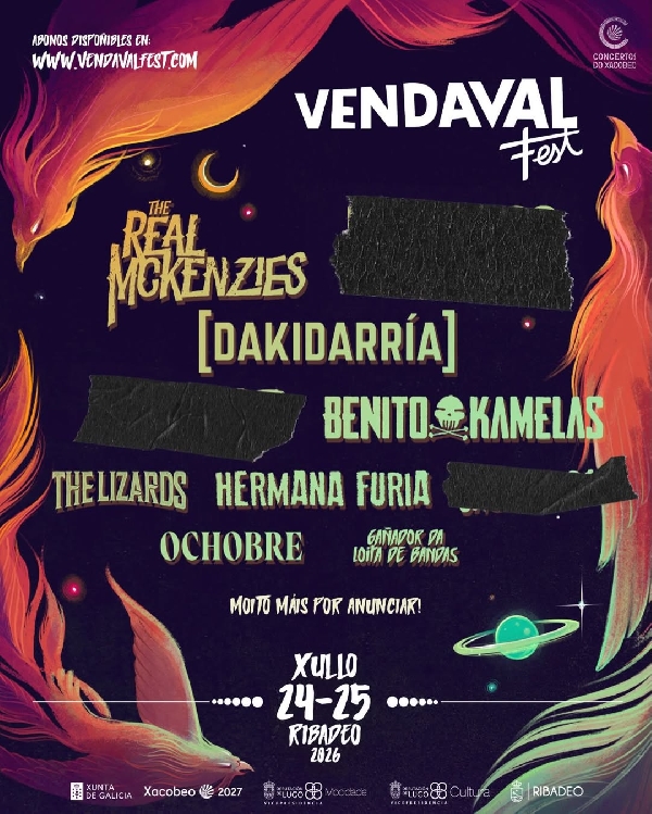 Vendaval Festa Ribadeo 2026 cartel