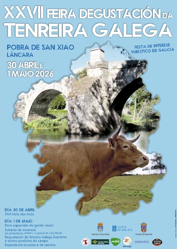 Cartel XXVII Feira Degustación da Tenreira Galega de Láncara 2026