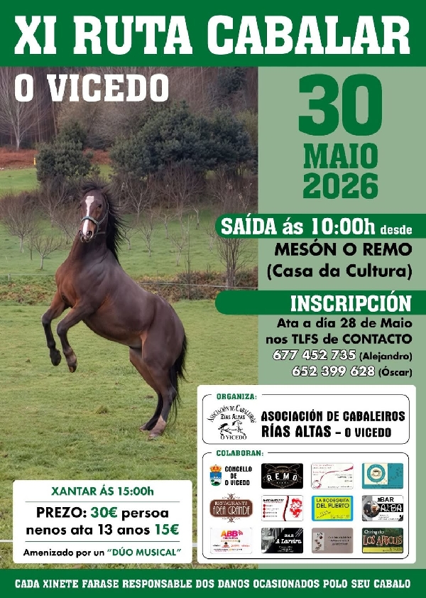 Ruta cabalar Vicedo 2026 OCIO
