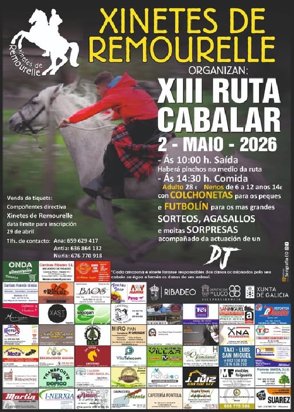 Xinetes remourelle ribadeo 2026