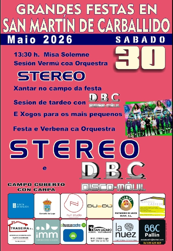Cartel Festas Carballido Lugo 26