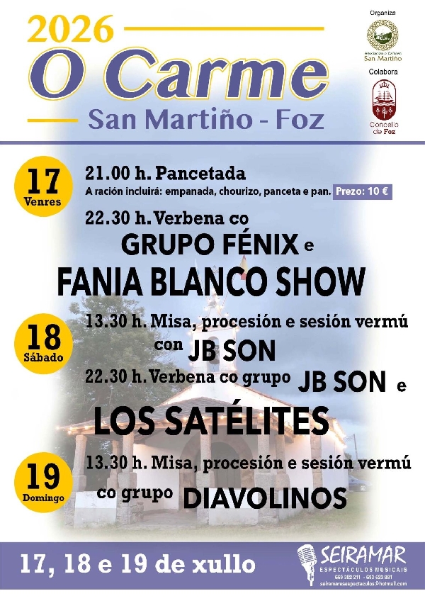 Festas do Carme - San Martiño - Foz 2026