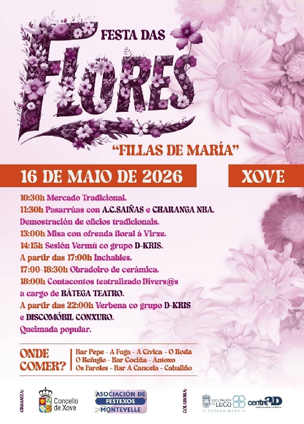 festa das flores fillas de maria xove 2026