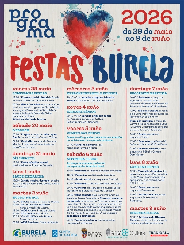 festas burela 2026 cartel completo