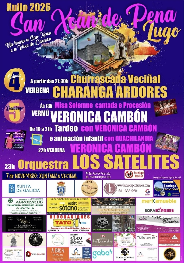 Cartel Festas San Xoán de Pena Lugo 26