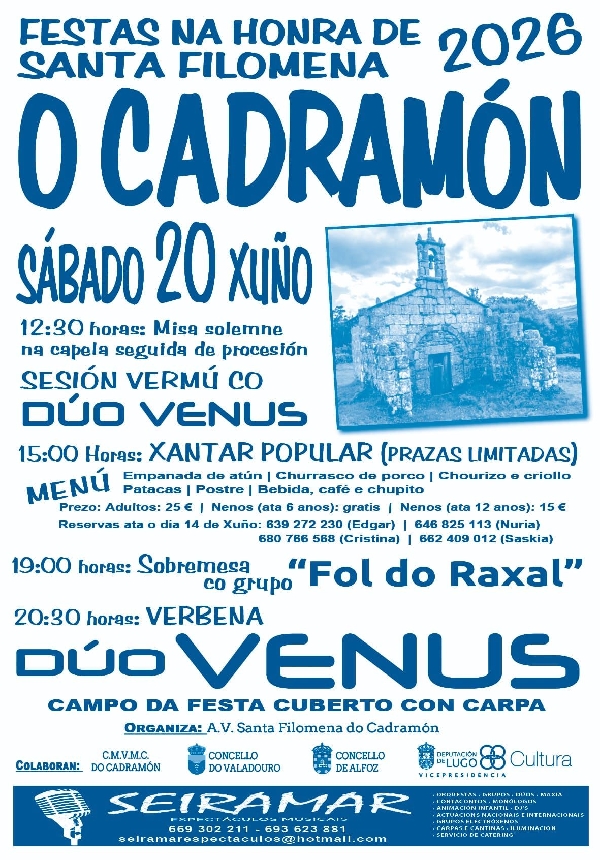 Festa de Santa Filomena do Cadramón 2026