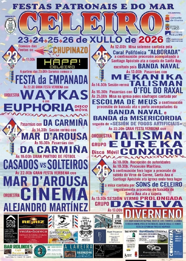 Fiestas Patronales y del Mar de Celeiro 2026