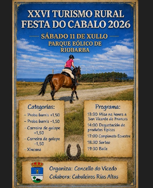 festa-turismo-riral-festa-cabalo-vicedo-2026 cartel