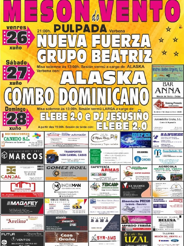 meson do vento festas