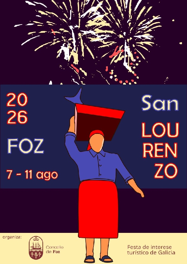 CARTEL FESTAS DO SAN LOURENZO EN FOZ (AGOSTO 2026)
