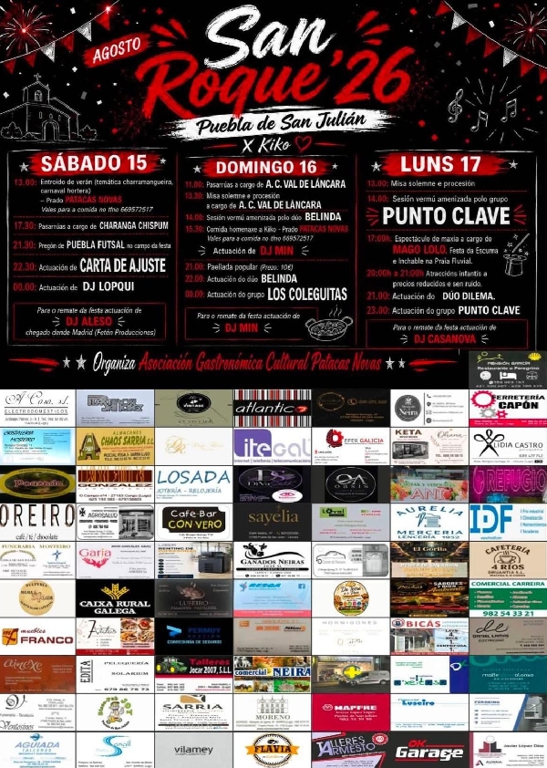 Cartel Festas San Roque Láncara 26