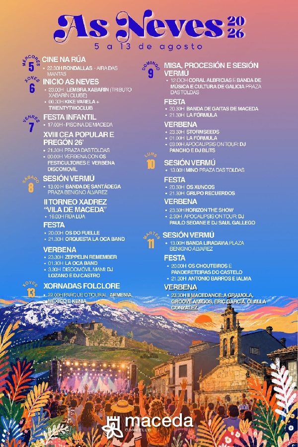 festas as neves maceda ourense 2026