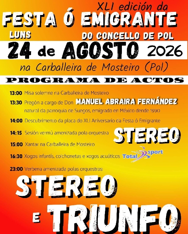 Cartel Festa do Emigrante Pol 26