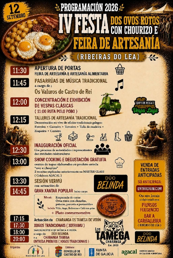 Cartel Festa dos Avos con Chourizo Castro de Rei 26