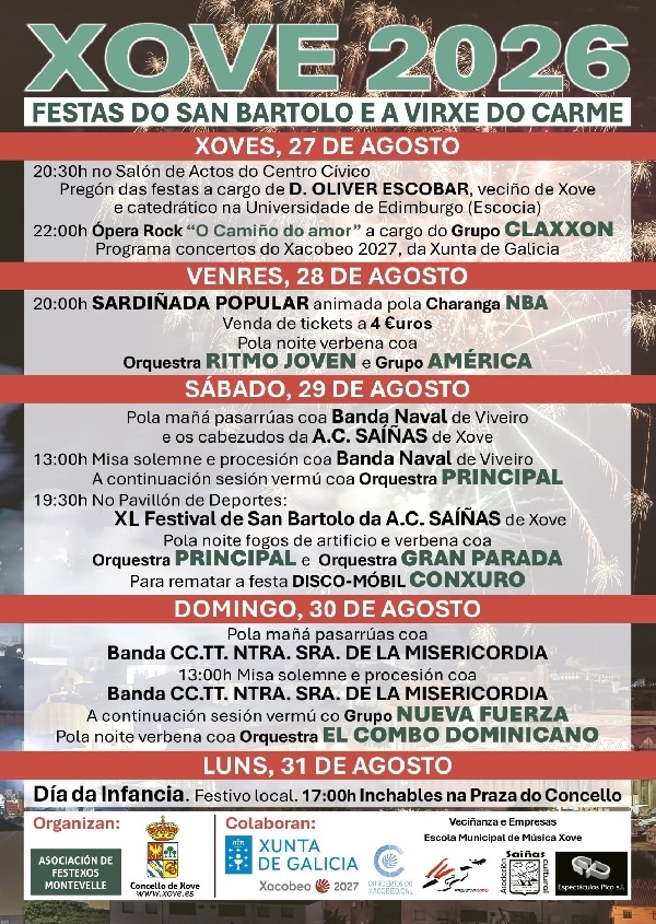 Festas de Xove 2026