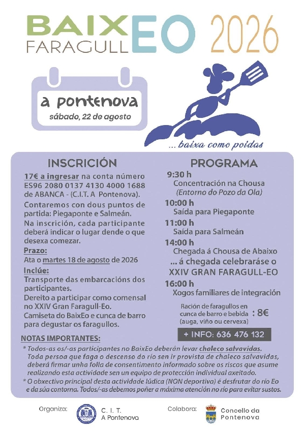 Pontenova baixeo faragulleo 2026