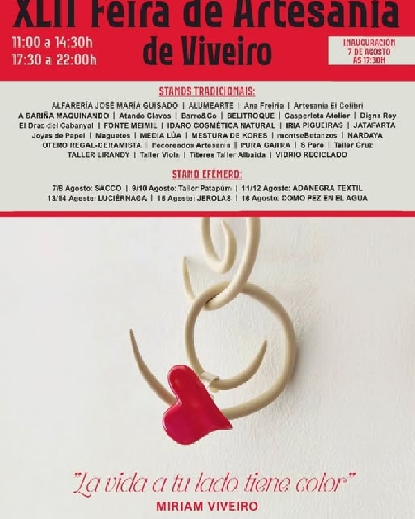 XLII edición da Feira de Artesanía de Viveiro