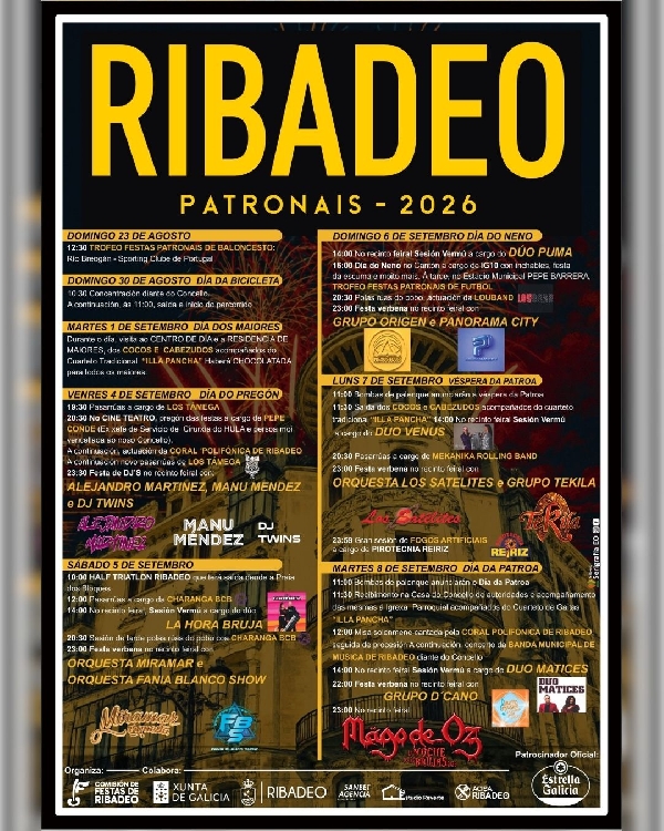 cartel patronais ribadeo 2026