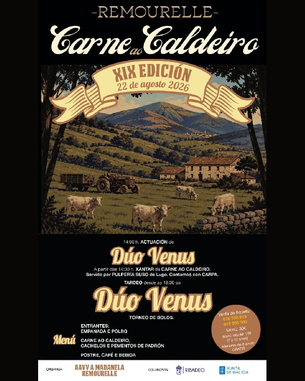 ribadeo festa carne ao caldeiro remourelle 2026