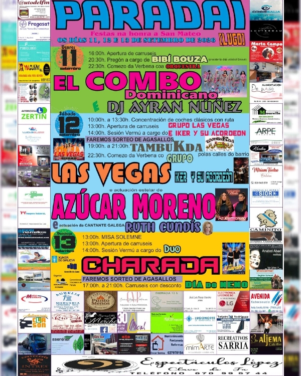 Cartel Festas Paradai 2026