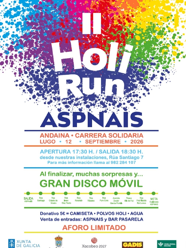 Cartel Holi Run Aspanais Lugo 26