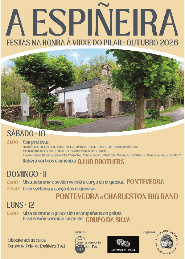 festas espiñeira foz 2026